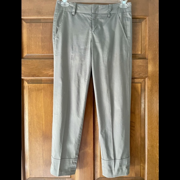 Vince Dressy Straight-leg crop beige trouser $295 - Picture 2 of 8